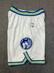 NBA Minnesota Timberwolves 23-24 retro shorts blanc